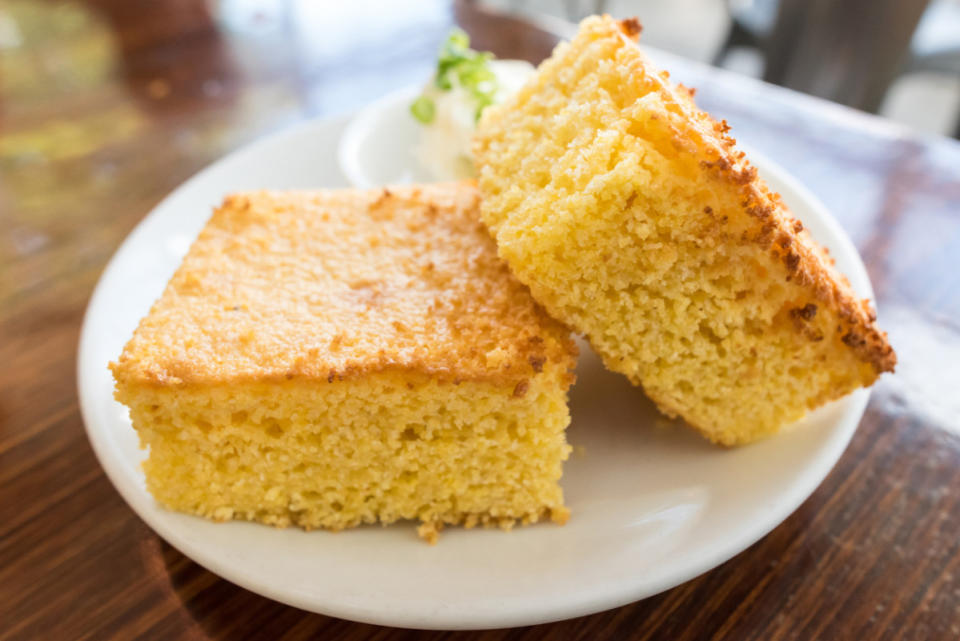 <p>iStock</p><p>Cornbread and ribs go together like peanut butter and jelly. </p><p><strong>Get the recipe: <a href="https://parade.com/28562/parade/the-simplest-cornbread-ever/" rel="nofollow noopener" target="_blank" data-ylk="slk:The Simplest Cornbread Ever;elm:context_link;itc:0;sec:content-canvas" class="link ">The Simplest Cornbread Ever</a></strong></p>