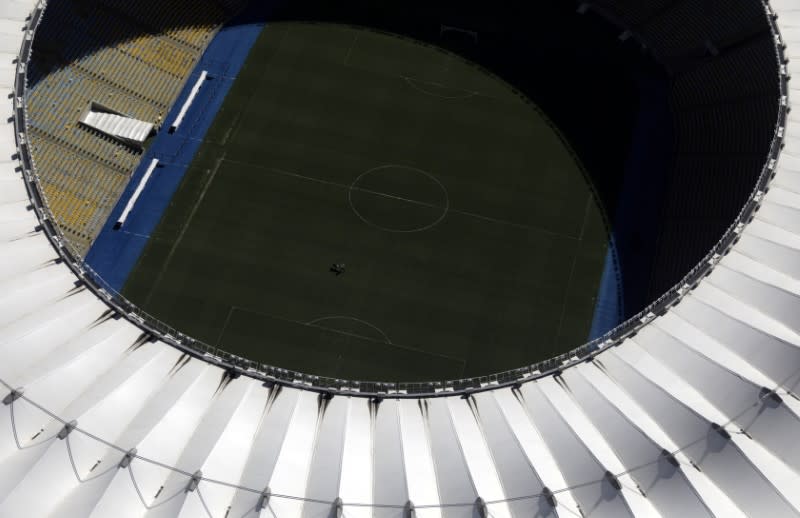 An aerial view of Maracana stadium during the coronavirus disease (COVID-19) outbreak, in Rio de Janeiro