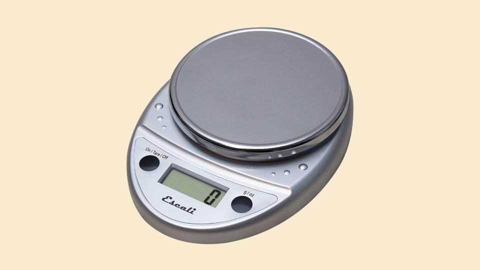 The Escali kitchen scale is easy to use and stores easily.