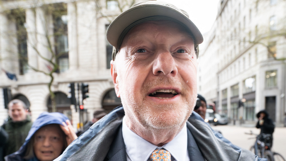 Alan Bates outside Aldwych House for the Post Office Horizon IT inquiry on Tuesday