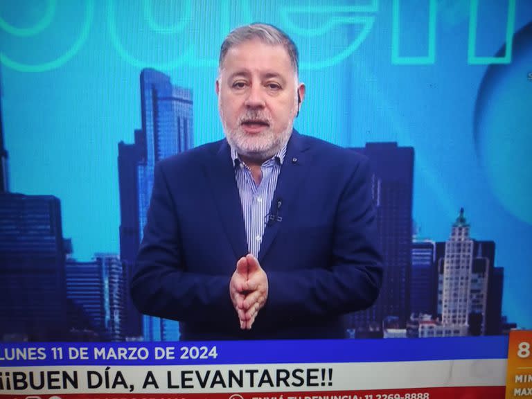 Fabían Doman, al iniciar su programa este lunes por la mañana