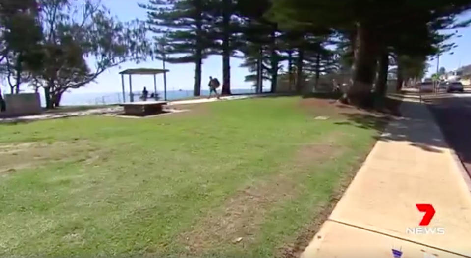 The tourist was sitting on a bench at Cottesloe Beach when she was asked for a cigarette. Source: 7 News