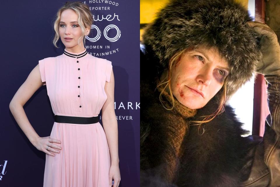 Jennifer Lawrence – Daisy Domergue (Jennifer Jason Leigh) in <i>The Hateful Eight</i>