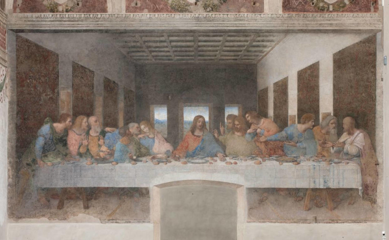 The Last Supper or Cenacolo by Leonardo da Vinci.  (DEA / M. RANZANI / De Agostini via Getty Images)