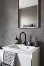 <p>Zig-zag patterns and sleek grey walls give this contemporary bathroom a touch of grown-up glamour. <br></p><p><a class="link " href="https://www.housebeautiful.com/uk/renovate/homes-makeovers/a2554/small-bathroom-makeover-wimbledon/" rel="nofollow noopener" target="_blank" data-ylk="slk:TAKE A TOUR;elm:context_link;itc:0;sec:content-canvas">TAKE A TOUR</a></p>
