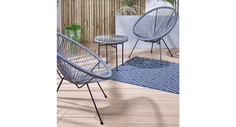 String Egg Rattan Bistro Set (Studio)