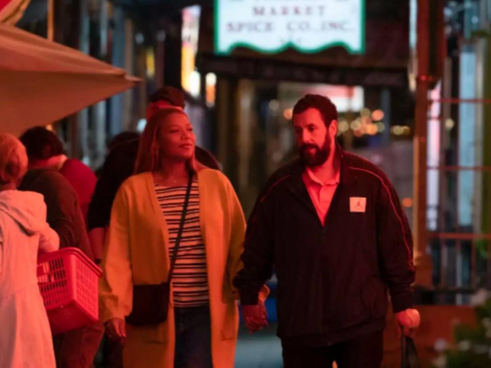 Queen Latifah and Adam Sandler in ‘Hustle’ (Netflix)