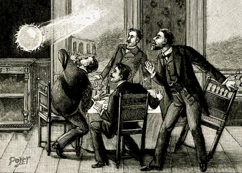 <span class="caption">Scientists still struggle to agree on what ball lightning is caused by.</span> <span class="attribution"><span class="source">Wikipedia</span>, <a class="link " href="http://creativecommons.org/licenses/by/4.0/" rel="nofollow noopener" target="_blank" data-ylk="slk:CC BY;elm:context_link;itc:0;sec:content-canvas">CC BY</a></span>
