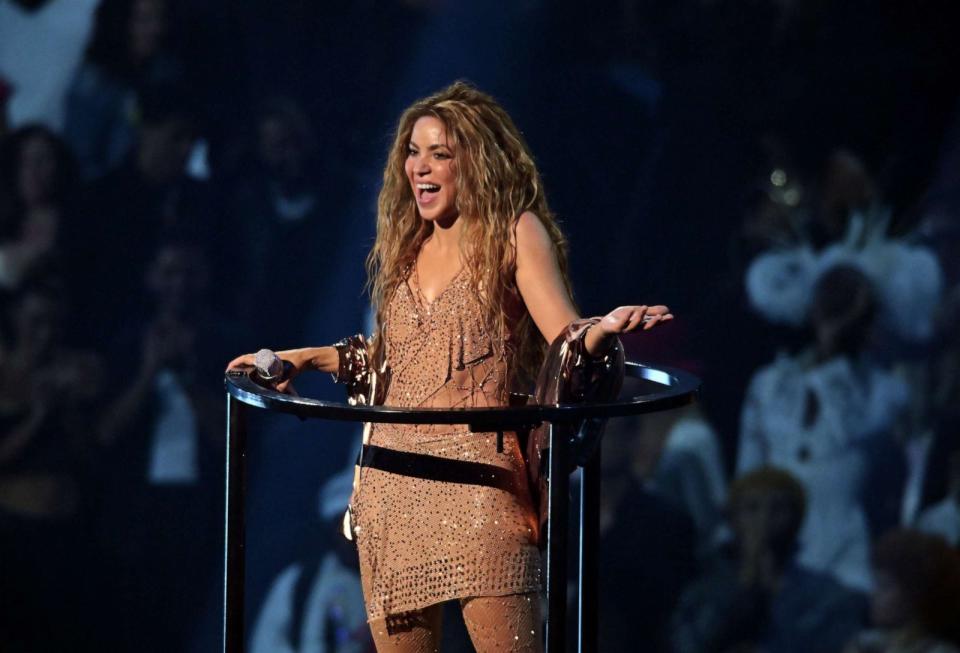 PHOTO: Shakira performs at the 2023 MTV Video Music Awards, Sept. 12, 2023 in Newark, New Jersey. (Noam Galai/Getty Images)