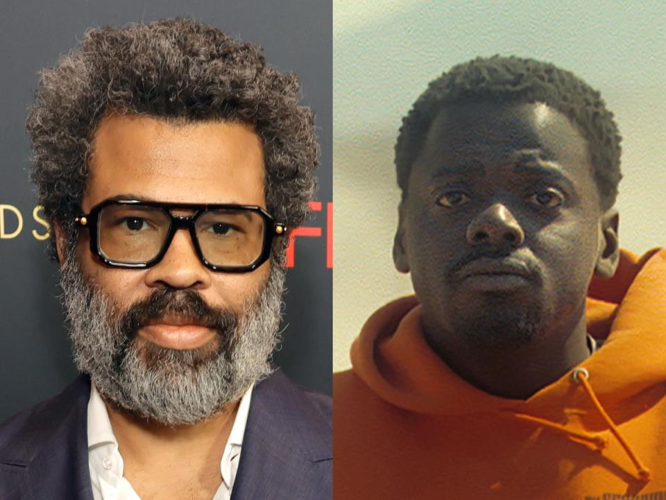 Jordan Peele (left) and Daniel Kaluuya in ‘Nope’ (right) (Getty/Universal)