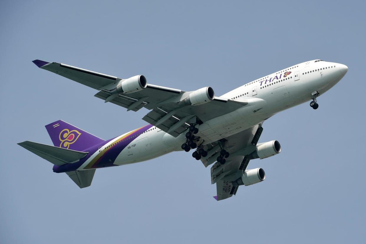 Thai Airways has banned passengers with a 142cm waistline from business class: AFP/Getty Images