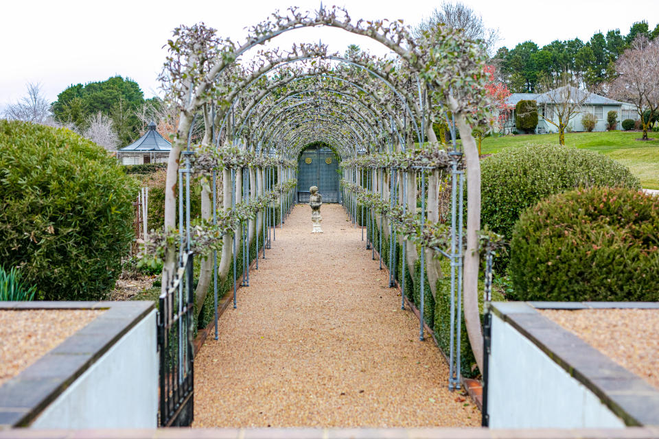 An archway at Mayfield Garden.