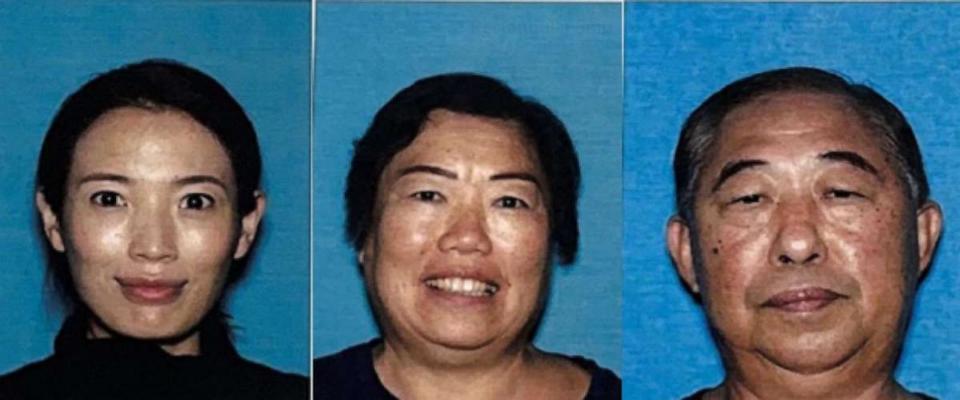 PHOTO: The Los Angeles Police Department released the photos of missing persons Mei Li Haskell, and her parents Yanxiang Wang, and Gaoshan Li. (Los Angeles Police Department)