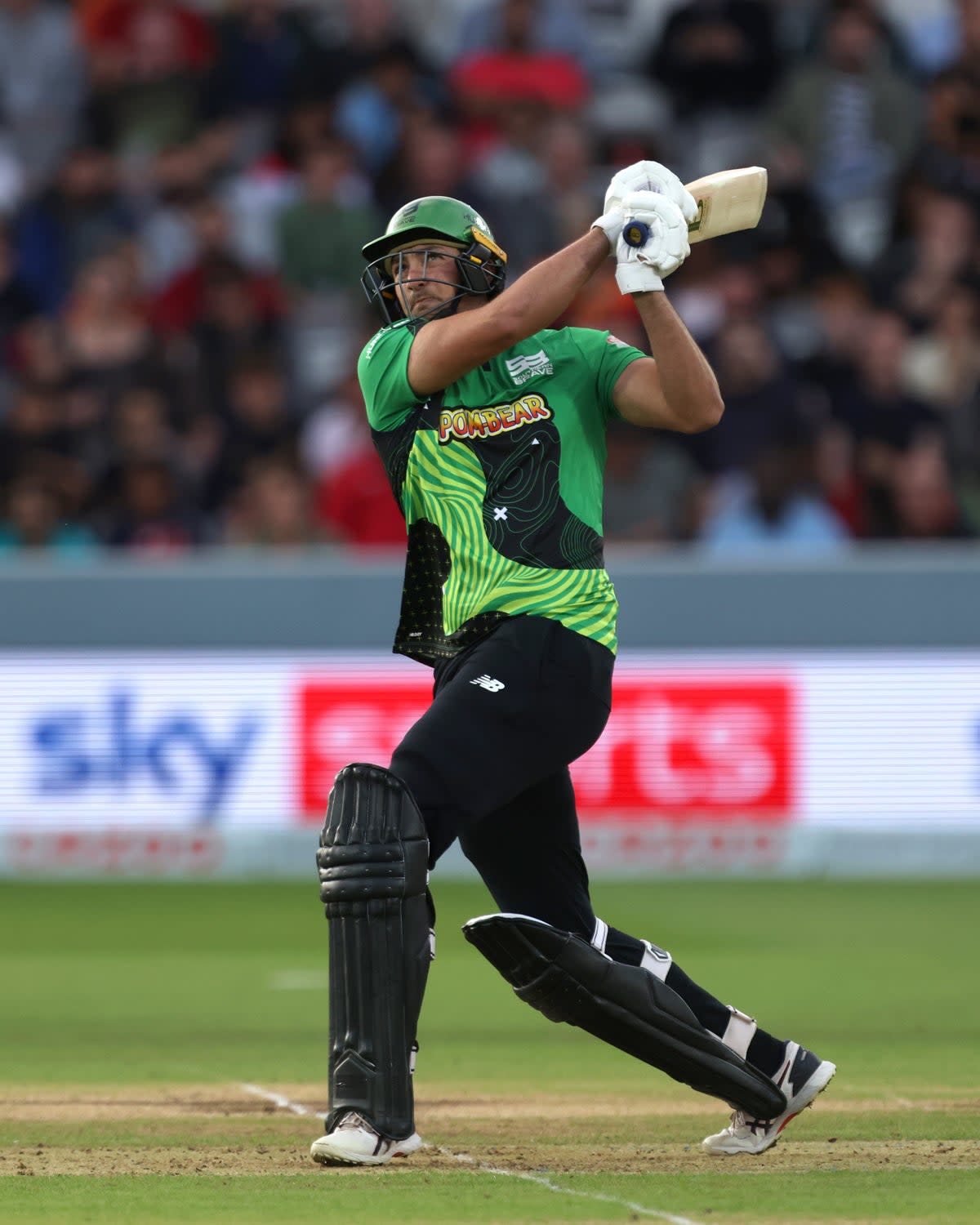 Lancashire’s Tim David hit a 26-ball 42 in his side’s Vitality Blast win against Northamptonshire (Steven Paston/PA) (PA Archive)