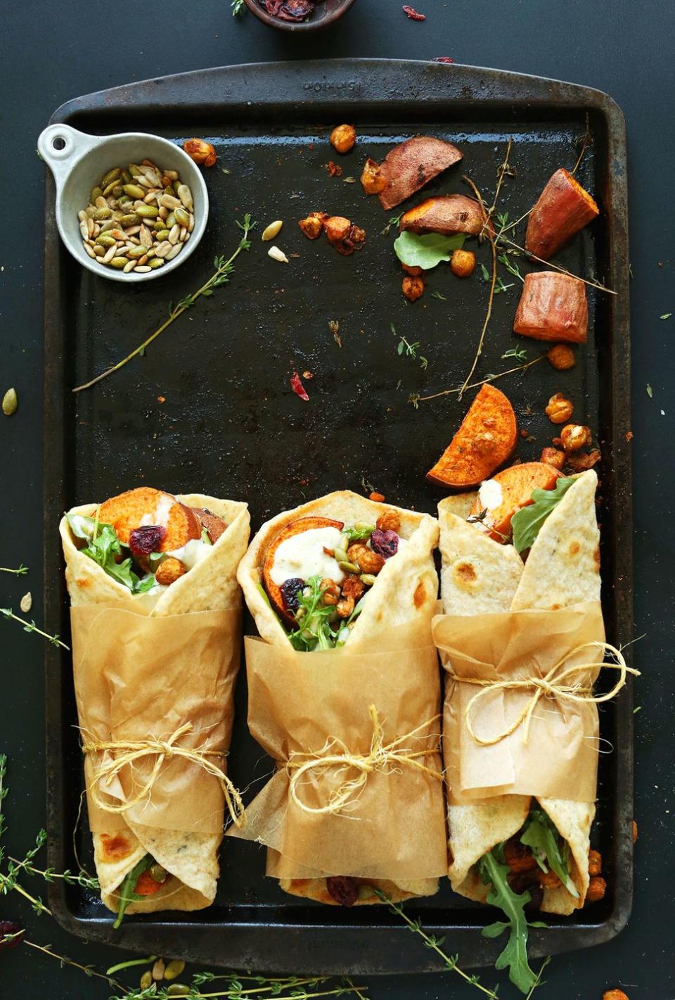 9) Vegan Thanksgiving Wraps