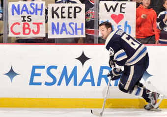 Columbus fans hit the road to show their support for Rick Nash prior to Sunday's game in Pittsburgh