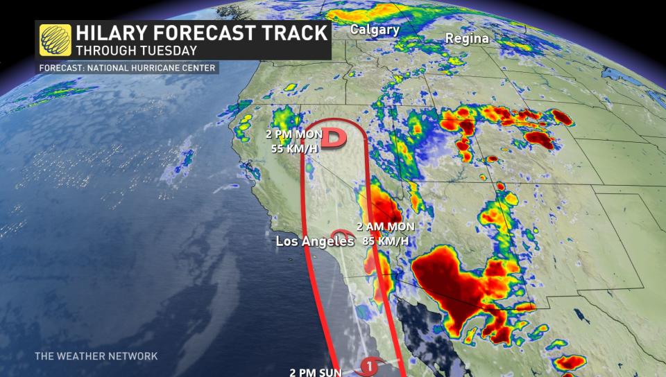 Hurricane Hilary Track August 18 2023