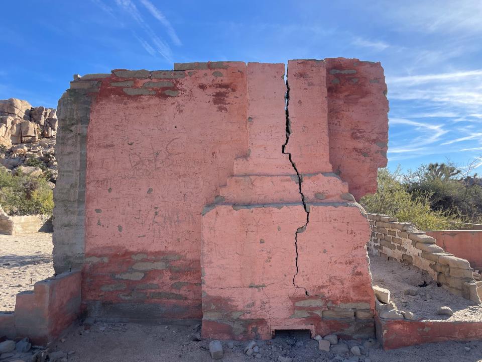 Part of the Wall Street Mine site in Joshua Tree National Park, California.