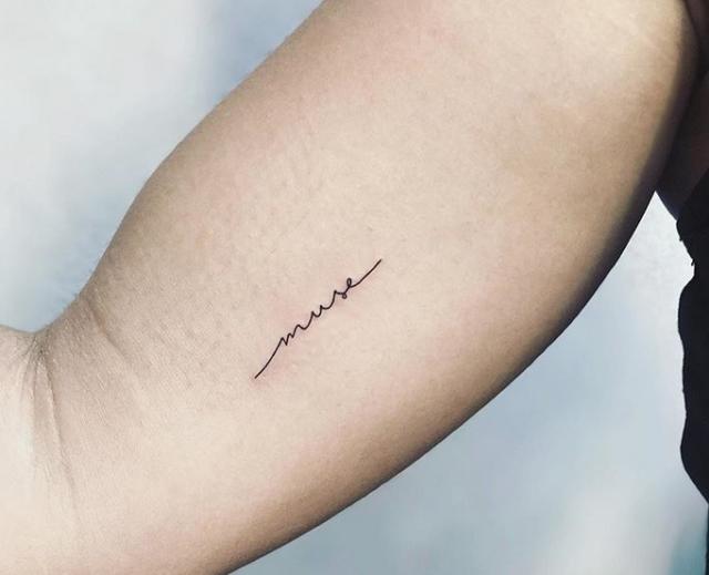 dainty word tattoos