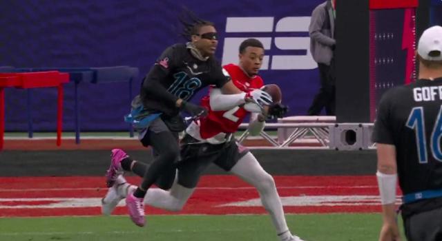 WATCH: Pat Surtain intercepts Jared Goff pass at the Pro Bowl