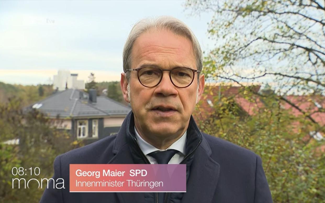 SPD-Politiker Georg Maier, Innenminister von Thüringen, warnte im "ZDF-Morgenmagazin" vor einem Einsickern von Rechtsextremen in die Gesellschaft. (Bild: ZDF)