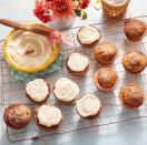 <p>When you need a bite of something sweet, these sugar-coated pumpkin muffins will do the trick! Top them off with cream cheese frosting for even more sweetness. </p><p><a href="https://www.thepioneerwoman.com/food-cooking/recipes/a8888/moist-pumpkin-spice-muffins-with-cream-cheese-frosting/" rel="nofollow noopener" target="_blank" data-ylk="slk:Get Ree's recipe.;elm:context_link;itc:0;sec:content-canvas" class="link "><strong>Get Ree's recipe.</strong></a></p>