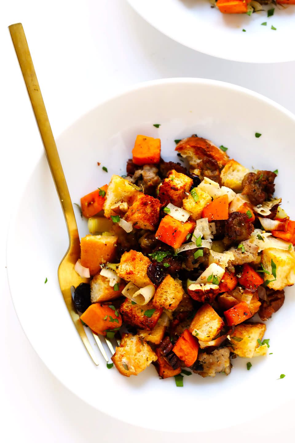 Sweet Potato and Sausage Stuffing