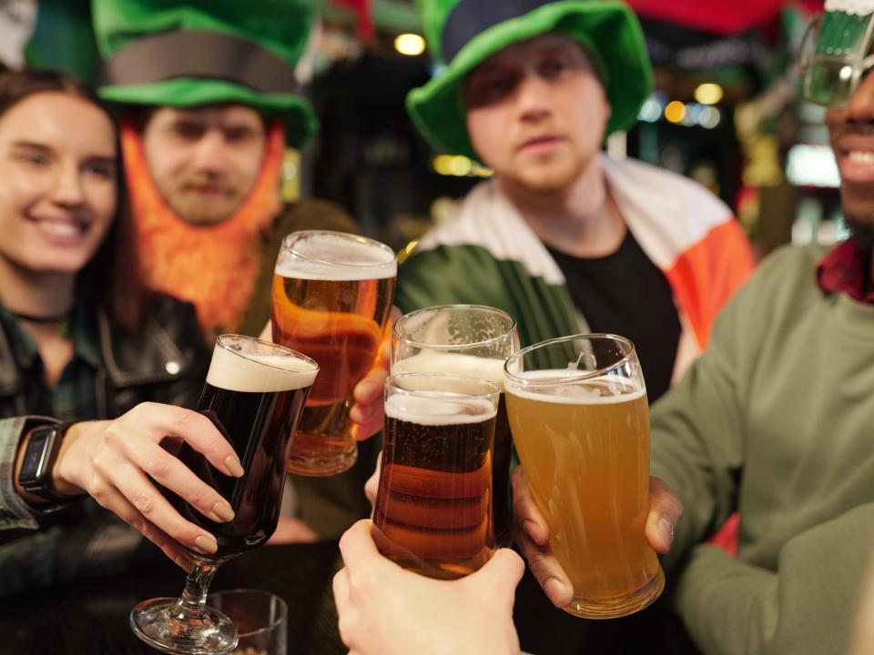people drinking beer on st patrick's day