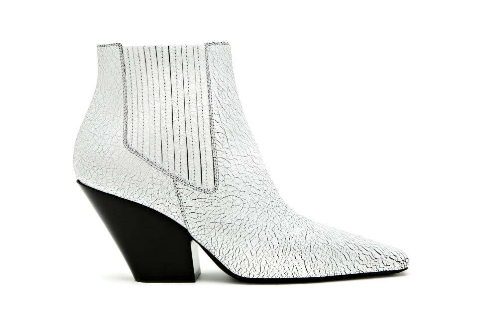 Casadei’s crackled leather Western bootie. - Credit: Marco Lambri _ email: info@marco