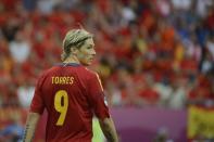 Spanish forward Fernando Torres is pictured during the Euro 2012 championships football match Spain vs Italy on June 10, 2012 at the Gdansk Arena. AFP PHOTO / PIERRE-PHILIPPE MARCOUPIERRE-PHILIPPE MARCOU/AFP/GettyImages