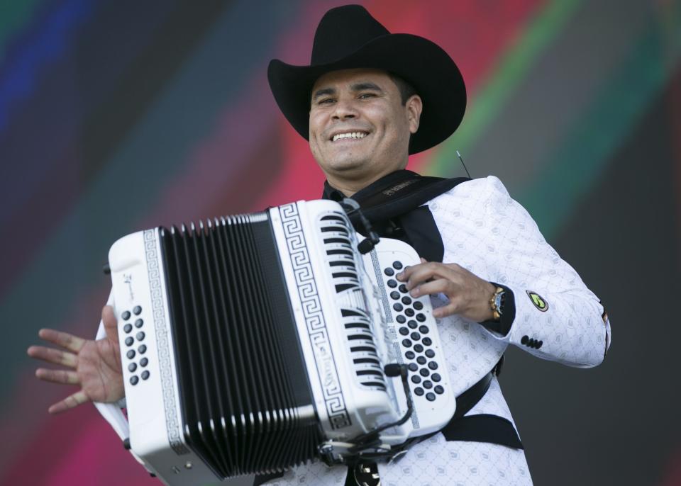 Los Tucanes de Tijuana perform on the main stage at the Coachella Valley Music and Arts Festival in Indio, Calif. on April 12, 2019.
