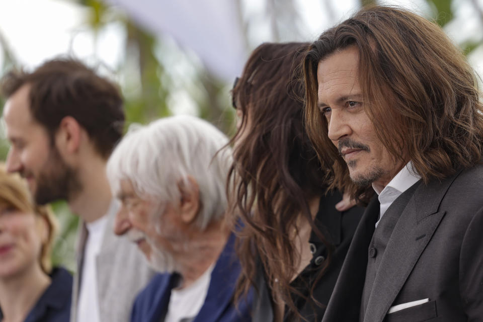 Johnny Depp poses for photographers at the photo call for the film 'Jeanne du Barry' at the 76th international film festival, Cannes, southern France, Wednesday, May 17, 2023. (Photo by Vianney Le Caer/Invision/AP)