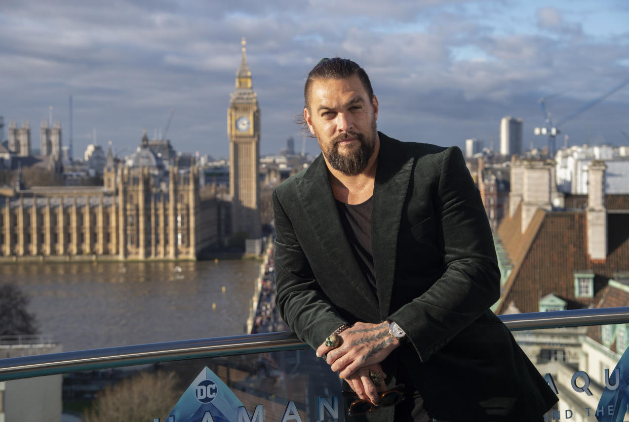 Jason Momoa attends the "Aquaman and the Lost Kingdom" photocall