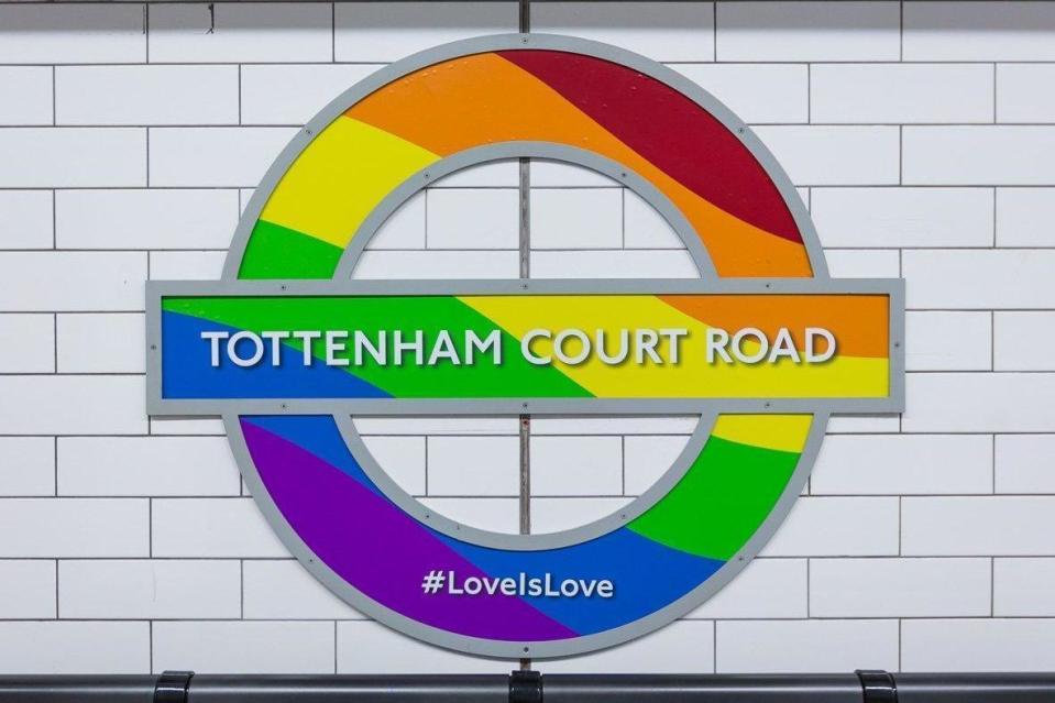 Undergound: London stations are being decorated with the famous rainbow patterns to celebrate Pride