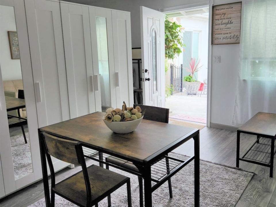 The dining area inside Selma Hepp's ADU.