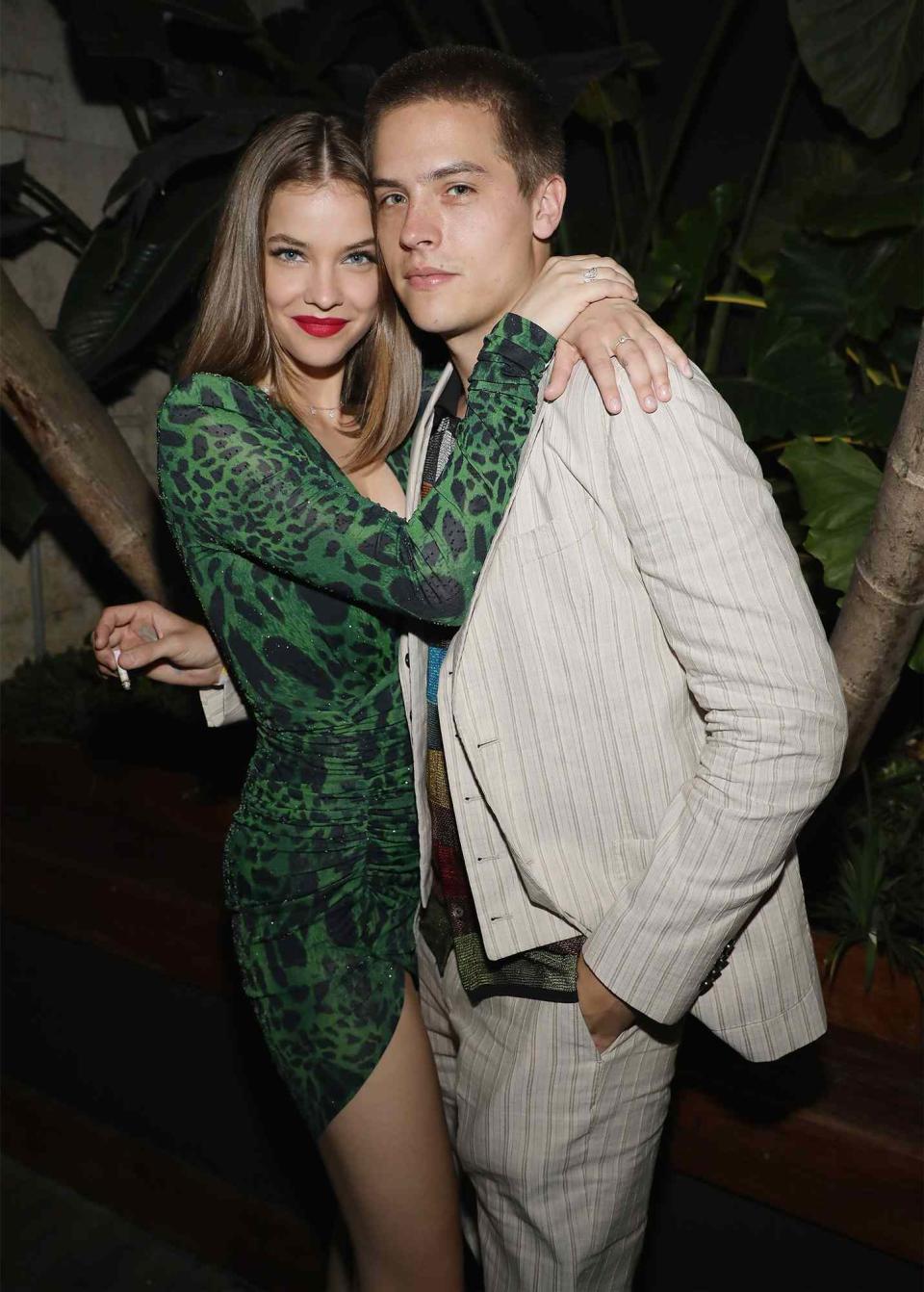 Barbara Palvin and Dylan Sprouse attend the Sports Illustrated Swimsuit 2019 Issue Launch at Seaspice on May 10, 2019 in Miami, Florida