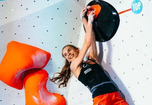 Hannah Meul of Germany fought to a second-place finish. (Photo: Lena Drapella/IFSC)