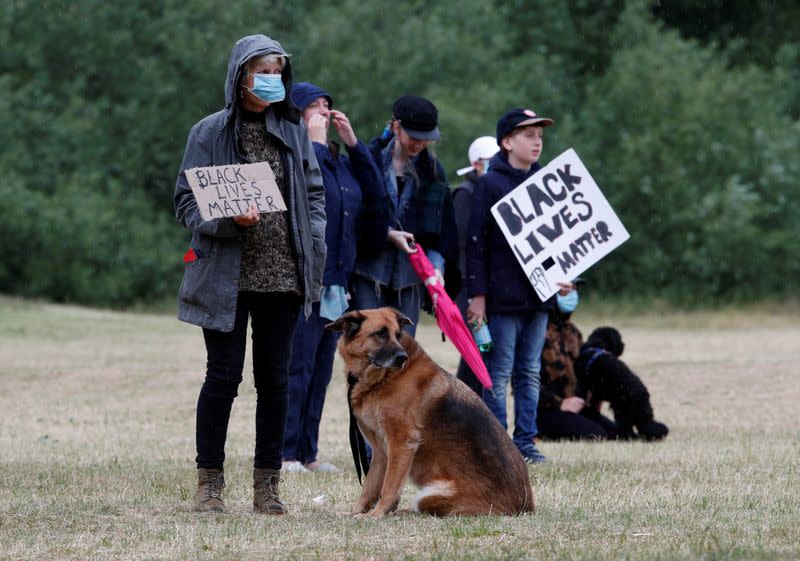 Protest against the death of George Floyd, in St Albans