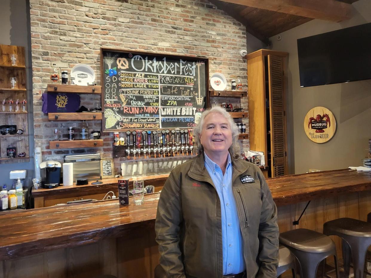 Brewmaster Wade Dugas stands inside the Mudbug Brewery's tap room in Thibodaux on Monday, Jan. 23, 2023.