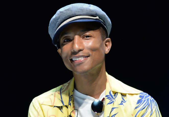 <p>Another lucky so-and-so who seems to have stopped ageing – Pharrell will be 44 next month but honestly doesn’t look a day over 30 (Photo: Rex) </p>