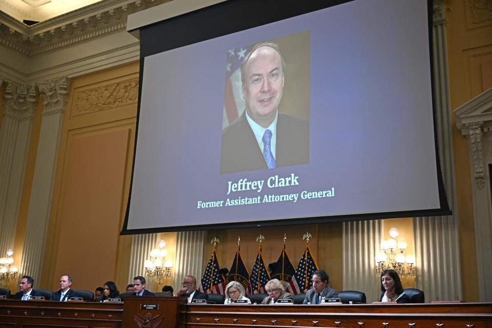 An image of Jeffrey Clark, labeled: Former Assistant Attorney General .