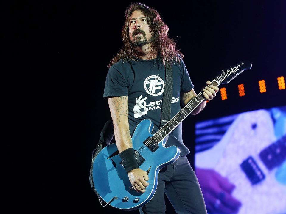 American rock musician Dave Grohl is best known as the former drummer of Nirvana and the founder and frontman of foo Fighters: Chris Hyde/Getty Images