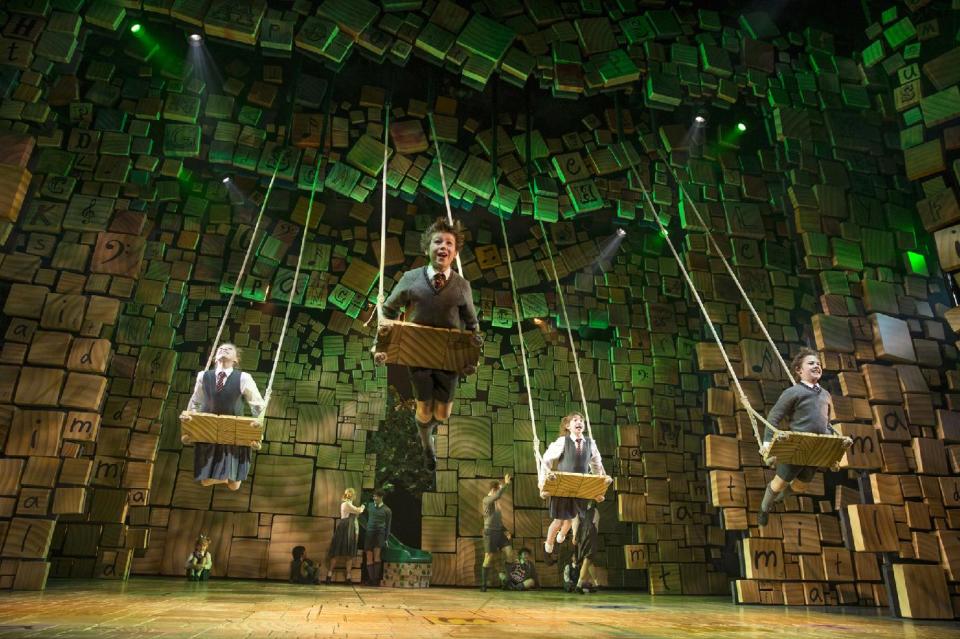 This theater publicity image released by Boneau/Bryan-Brown shows the cast of "Matilda The Musical," during a performance in New York. (AP Photo/Boneau/Bryan-Brown, Joan Marcus)