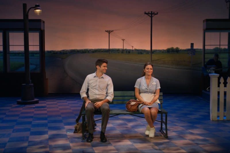 Drew Gehling and Sara Bareillis star in "Waitress: The Musical." Photo courtesy of Bleecker Street