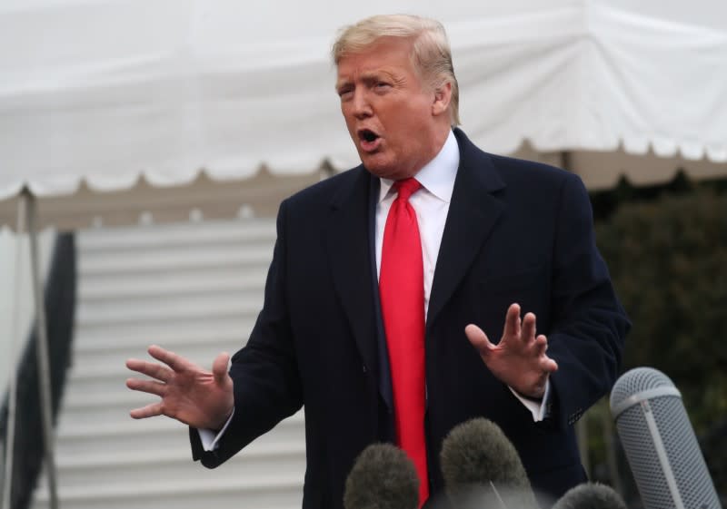 U.S. President Trump departs for travel to Louisiana from the White House in Washington