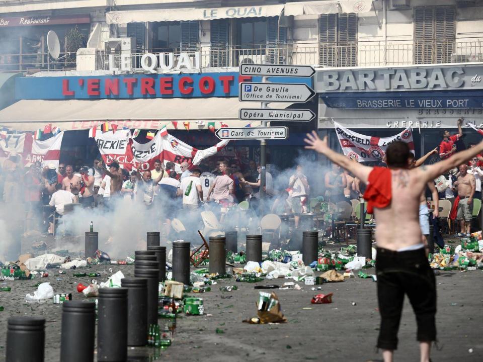 England fans were involved in violent clashes in Marseille (Getty)
