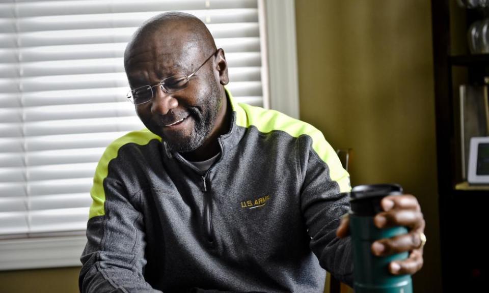 Wilmot Collins, newly elected Helena’s mayor, speaks with the press at home.