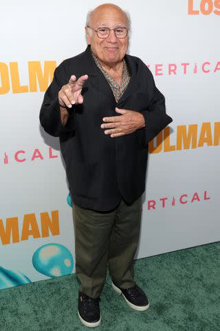 <p>Monica Schipper/Getty</p> Danny DeVito on April 24, 2024