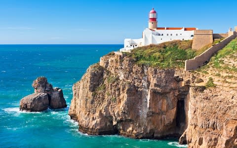 Lighthouse Cabo Sao Vicente in Sagres - Credit: istock