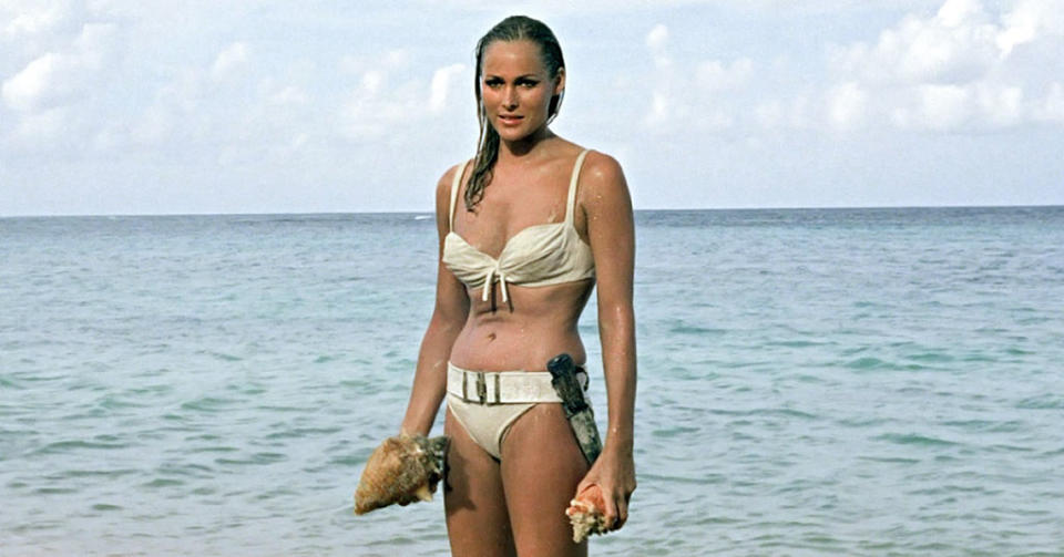 4. Honey Ryder emerges from the surf, <em>Dr. No</em> (1962)